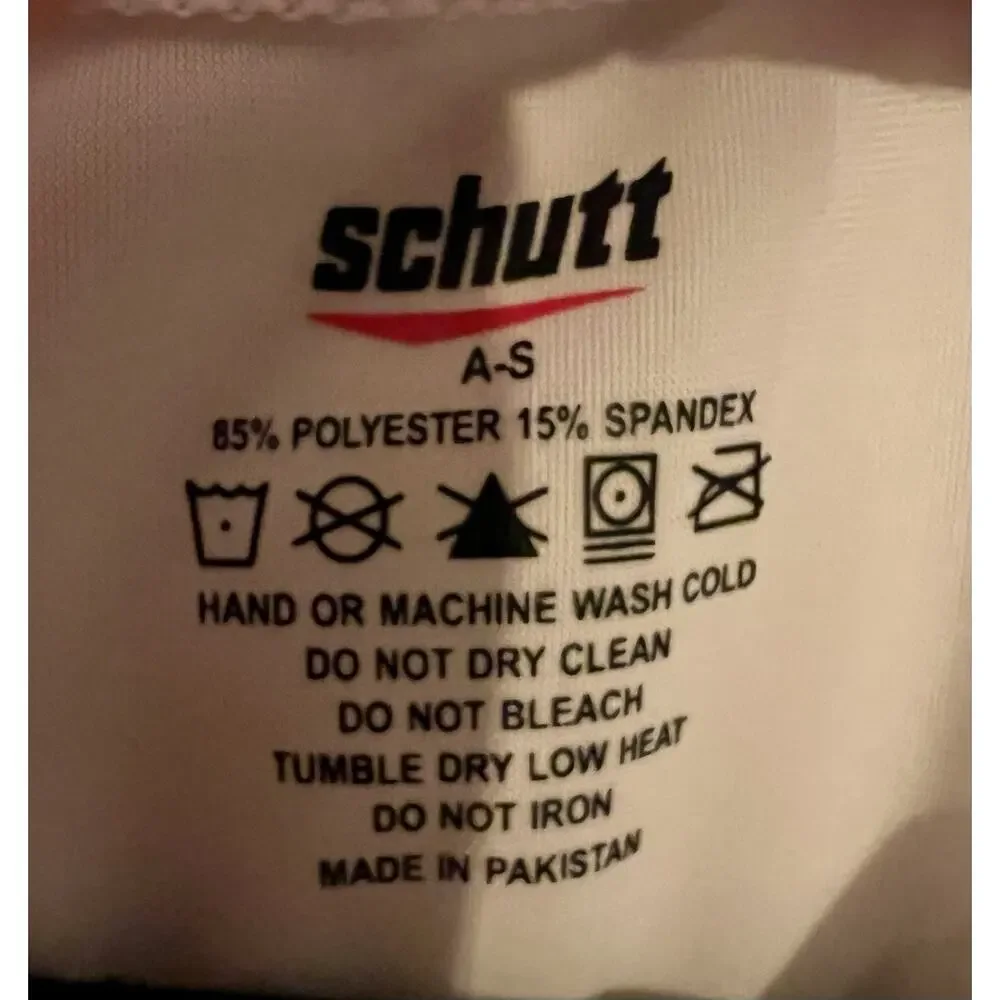 Schutt Padded Compression Shirt White with Padding Size Adult Small